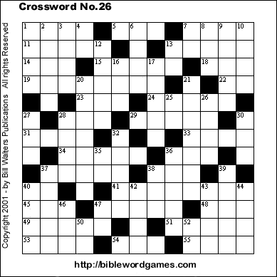 Free Bible Crossword Puzzle No.26