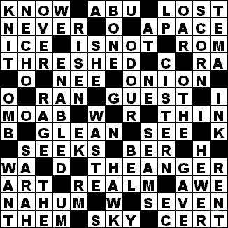 Solution to Crossword number 26