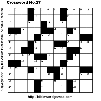 Free Bible Crossword puzzle No.26