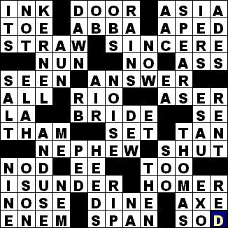 Bible Crossword solution No.27